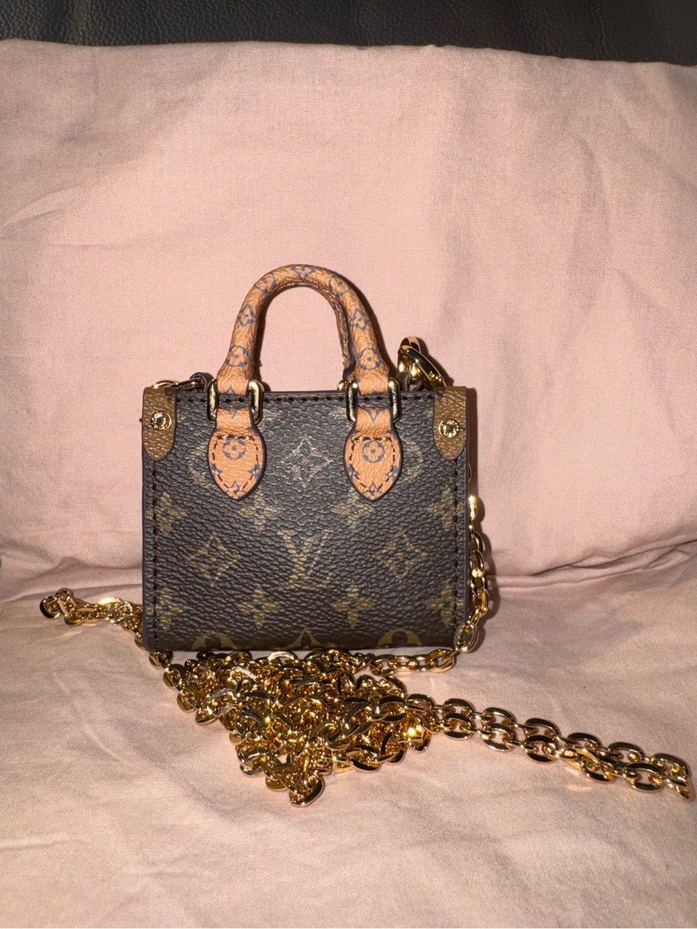 Brand new Monogram Keychain Pouch / bag charm/crossbody